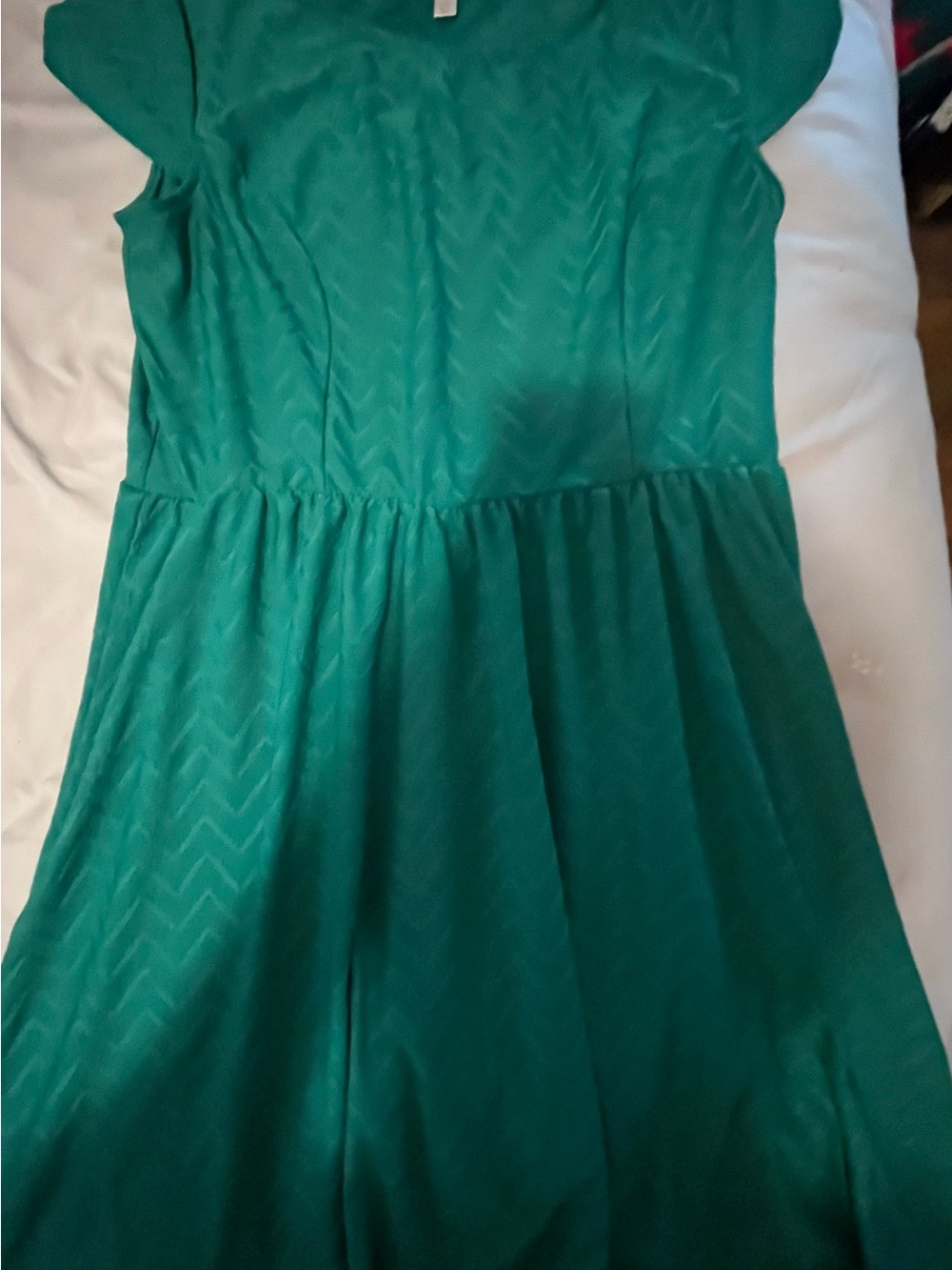 Xhilaration Teal Chevron Fit-and-Flare Casual Dress